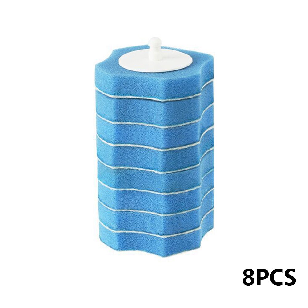 Ensemble de brosses des toilettes jetables, pour la maison, avec manche Long, système hygiénique moderne, porte-balais pour la salle de bain: 8pcs Brush Heads