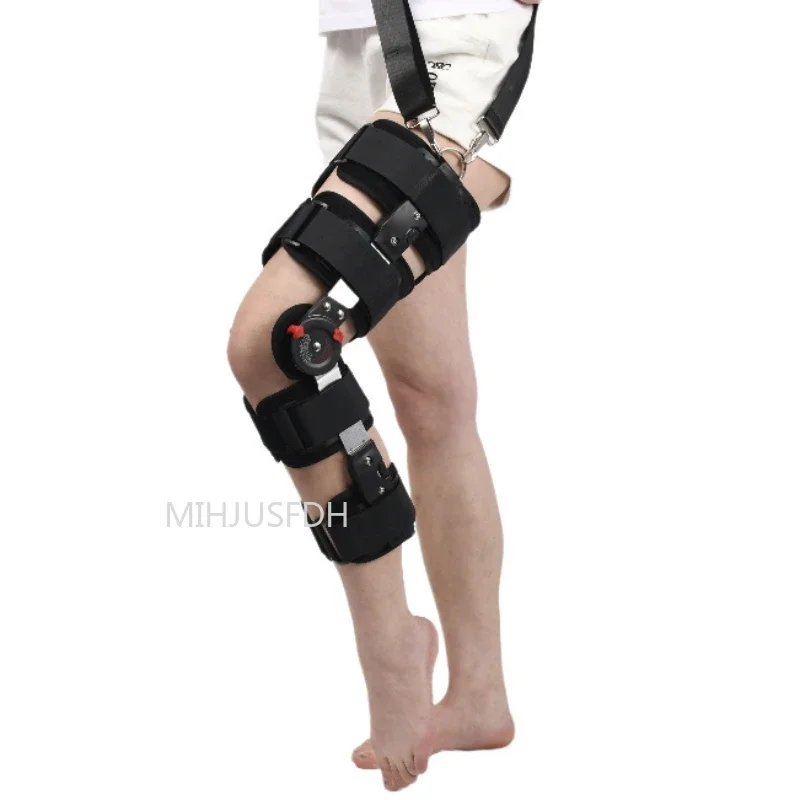 Neues Modell Orthopädischer Stützstabilisator nach der Operation Verstellbare Knieorthese mit Scharnier Kniegelenkfixierung Bahre