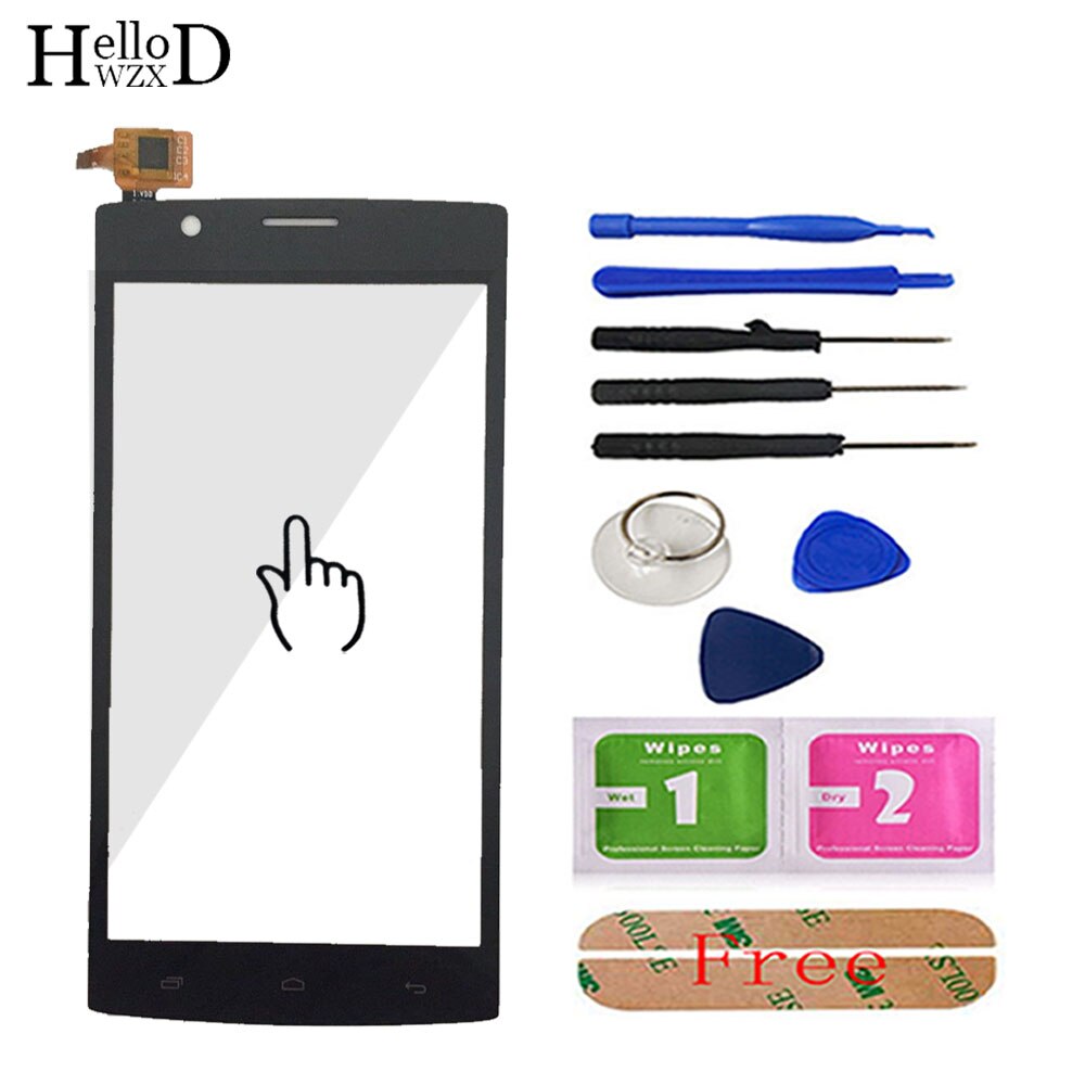 Touch Screen For Fly FS501 Nimbus 3 FS 501 Touch Screen Digitizer Glass Panel Lens Sensor Flex Cable Parts Tools Adhesive