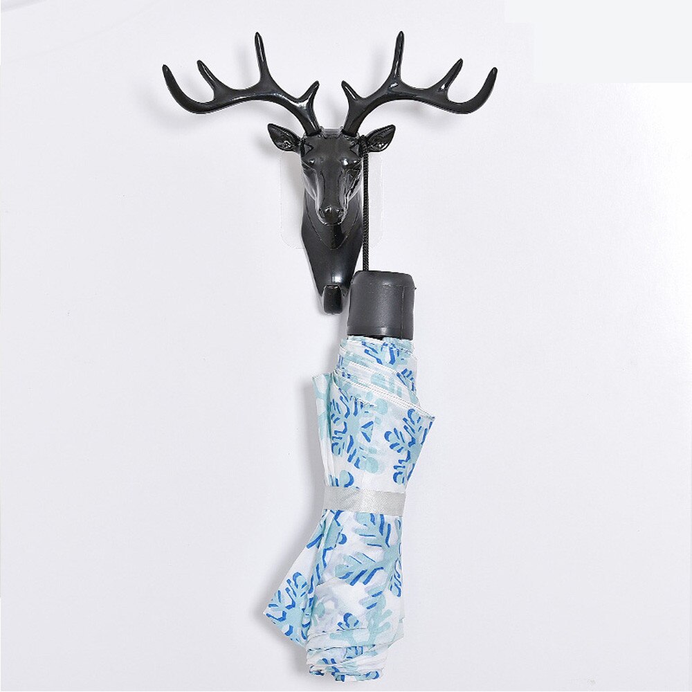 1 PC hanger hooks Deer head Self Adhesive Wall Door Hook Hanger Bag Keys Sticky Holder House Kitchen Bathroom Hooks H5