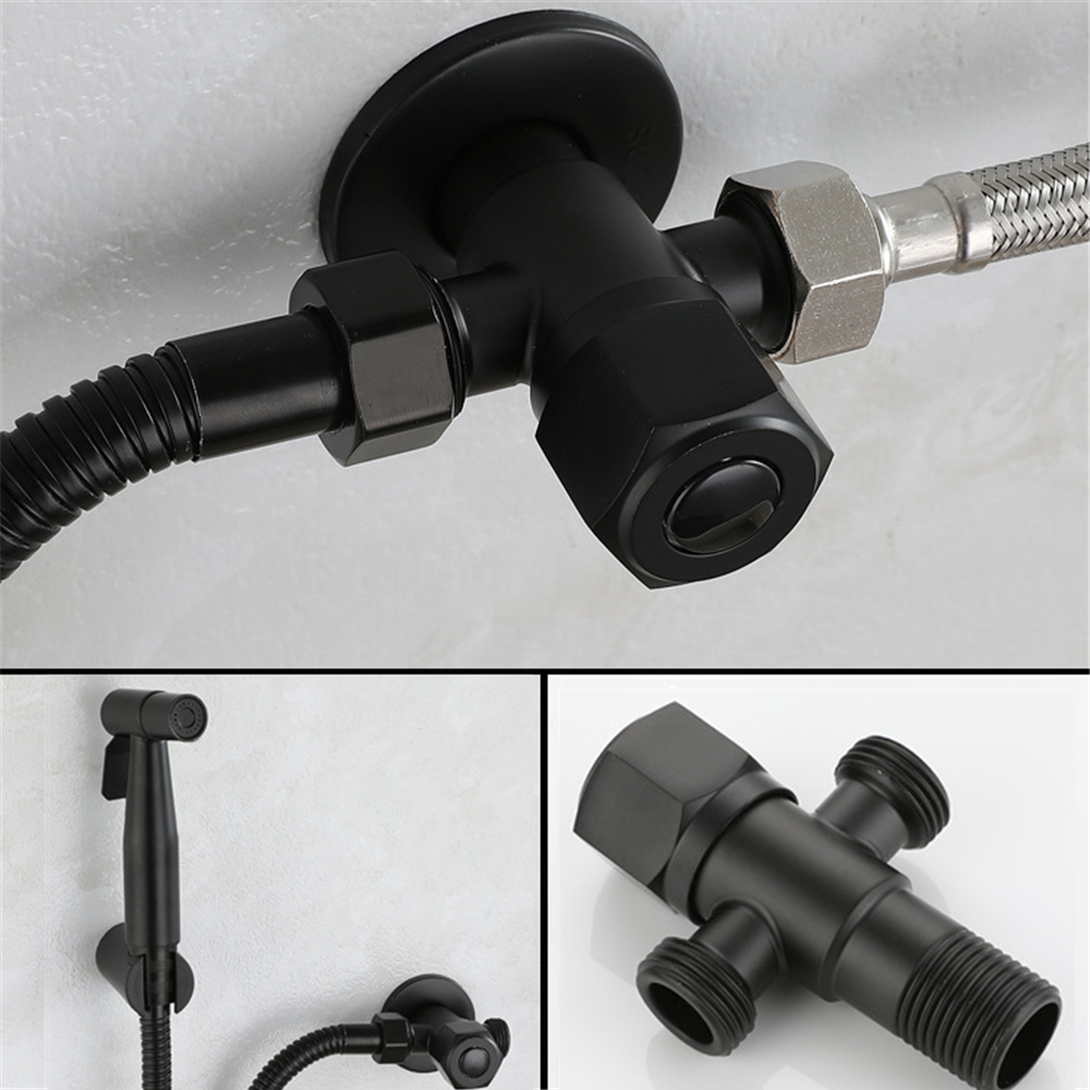 Rvs Bidet Set Zwarte Badkamer Kraan Spuit Handheld Bidet Voor Floor Cleaning Spray Keuken Hand Spray Bidet