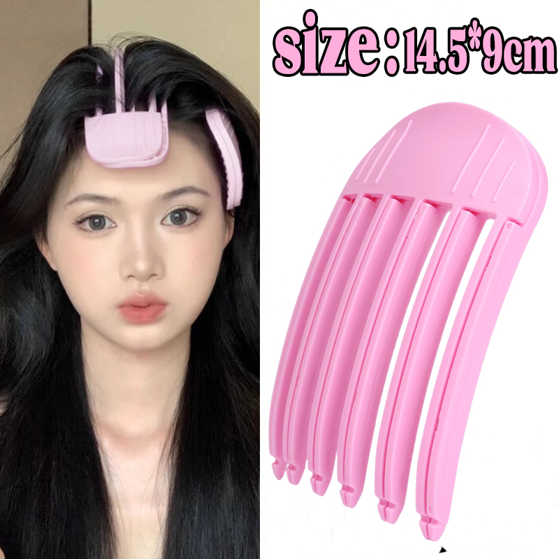 Fluffy Hair Roots Clips Comb Lazy Hair Top Styling Curling Barrel Portable Korean Hairs Clip Volume Wind Sculpting Comb: Pink