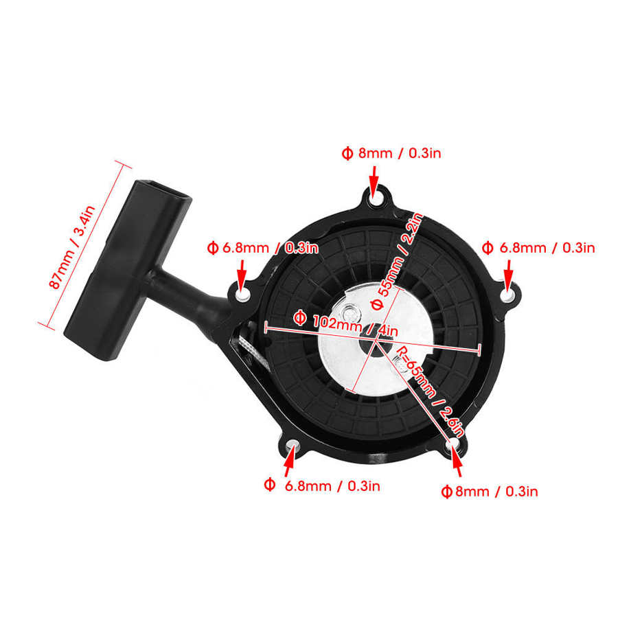 ciągnąć rozrusznik pasuje robić Gy6 150cc 180cc 200cc 250 260 300cc silnik Jinlang Jinling JLA-925E, JLA-931E ATV UTV skuter ABS część