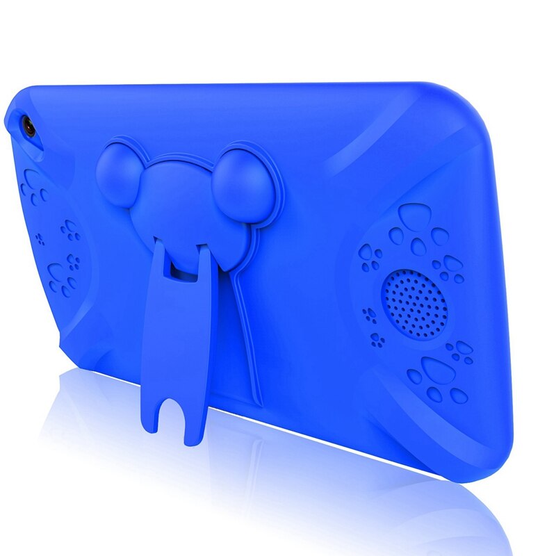 Kindertablet  pc 7 inch quad core hd tablet android 4.4 dual camera wifi+bluetooth, blauwe eu-stekker
