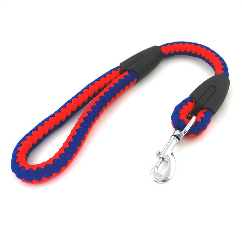 Stor og mellemstor hundesnor hyrde rundt reb flettet slidstærkt bidfast tykt kort reb til kæledyr 60cm: 4 / 1.8 cm x 60cm