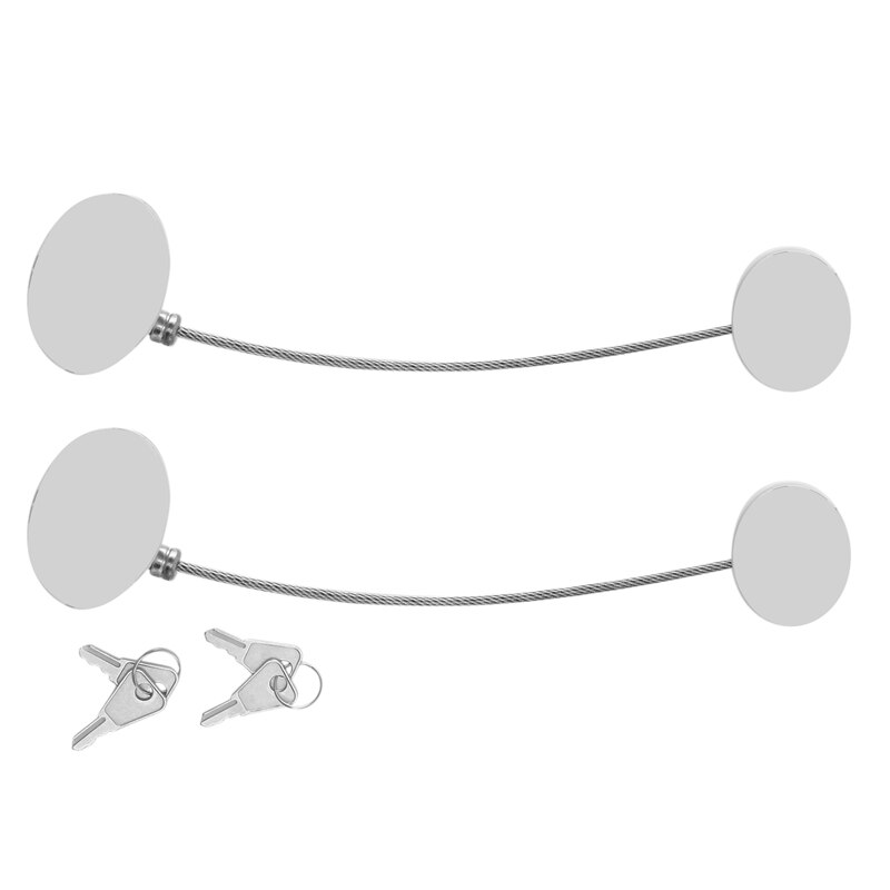 Refrigerator Door Lock With 2 Keys For Fridge Lock Security For Child Safety, Clear Cabinet Lock, Dorm Fridge Lock, Compact Free