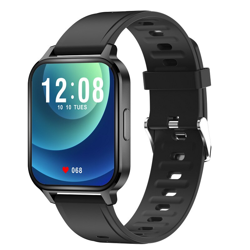 Smart Horloge Heren Vrouwen Hartslag Bloeddruk Fitness Multifunctionele Sport IP68 Waterdichte Smartwatches Voor Android Ios: Black