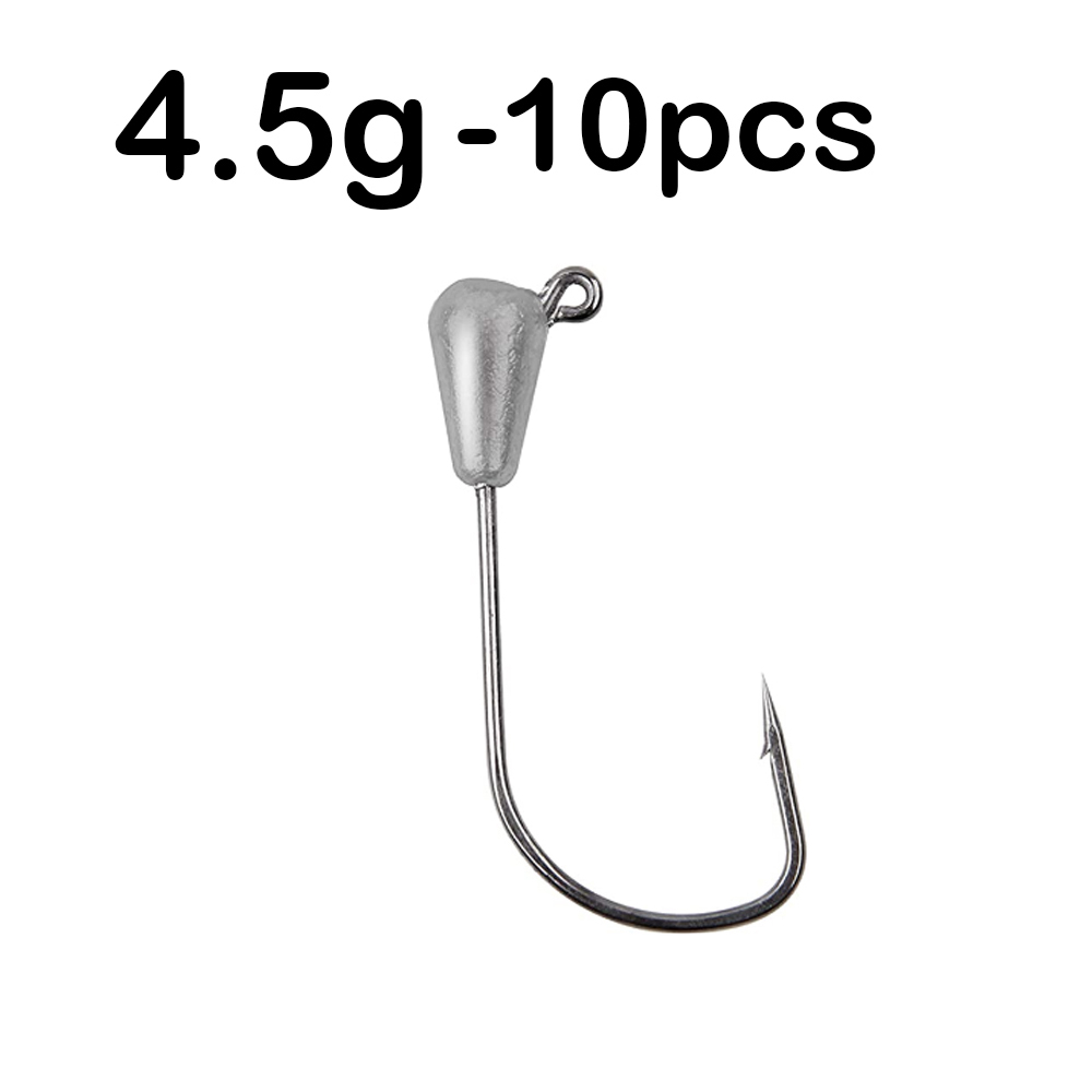 JOHNCOO Fishing Jigs Head Hooks Tube Jig Heads Hooks Water Saltwater Freshwater Fishing Bait Lures Jig for Bass: Yellow