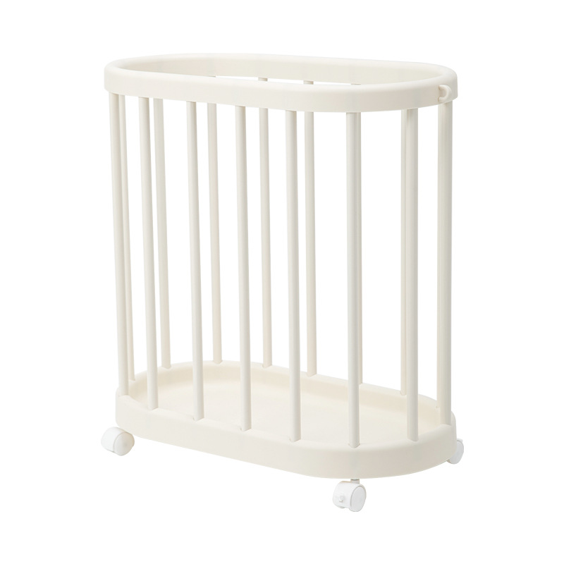 1PC Large Household Laundry Basket,Multi-functional Storage Organizer with Casters, Suitable for Yoga Mat&Racket Storage Basket: light yellow
