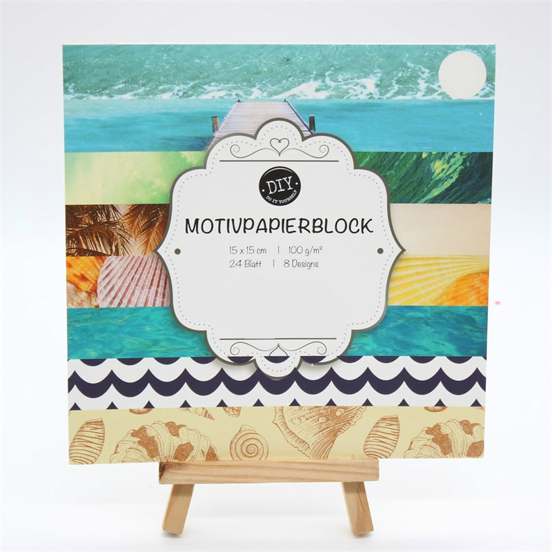 KSCRAFT 24pcs Single-sided Printed Marine Style Pattern Papercraft art Paper Handmade Scrapbook