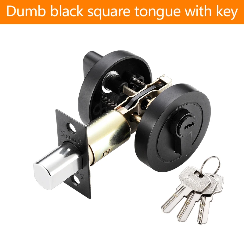 Invisible Door Lock With Key Indoor Bedroom Household Door Bolt Round Lock Wooden/Iron Door Universal Anti-theft Safety Locks: MULTI