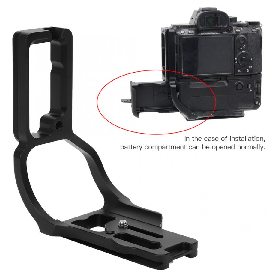 Aluminium Alloy L-shape 1/4'' screw Bracket Quick Release Plate Holder Hand Grip for Sony A7M3 A7R3 A9 ILCE-7M3 ILCE-7RM3 ILCE-9