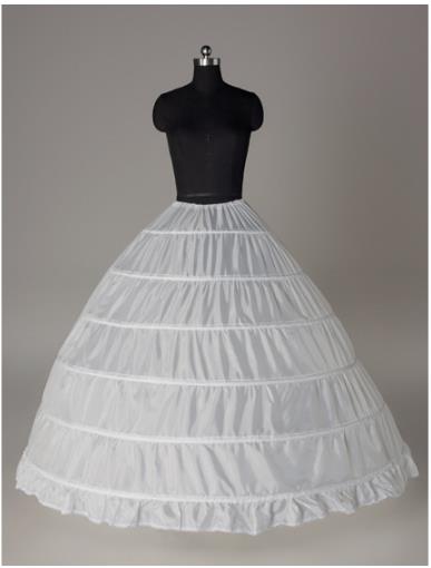 Jupon en tulle blanc, accessoires de mariage, couches de robe de bal, jupe Cancan Crinoline, taille réglable: 6 hoops