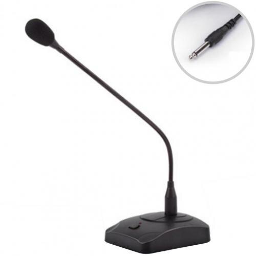 Flexible Stand Mini Microphone USB Wired 3.5mm Plug Gooseneck Mic Wired Microphone for Computer PC Desktop Condenser Microphone: 6point5 mm