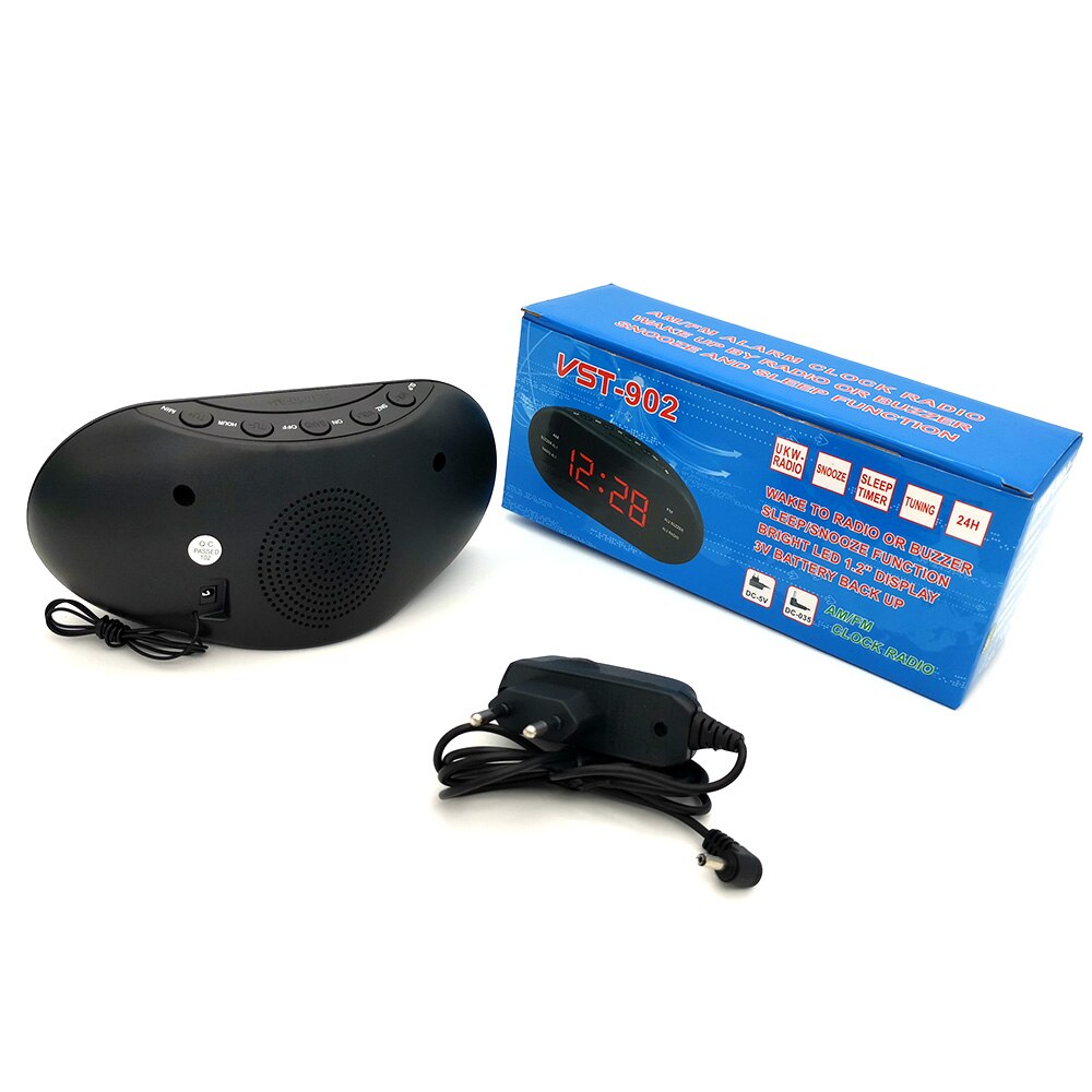 Horloge électronique AC 220v/ 50hz AM/FM horloge LED, horloge électronique de Table, Radio, fournitures de bureau et maison, prise ue alarme bureau