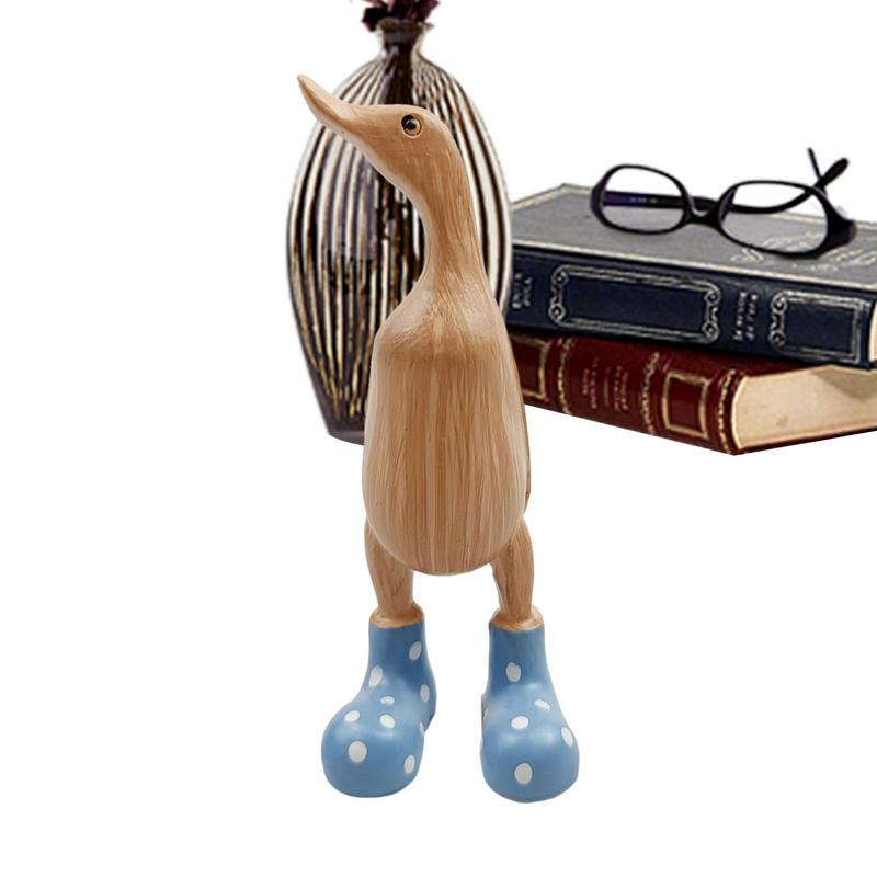 Duck Sculpture With Rain Boots | Spotted Wellies Boots Resin Duck Figurine | Duck Statue With Boots Garden Decor For Party Yard