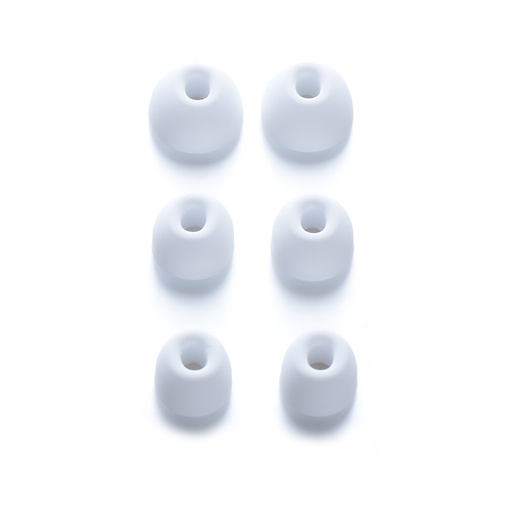 Silicone macio orelha dicas anti deslizamento earbud earplug para airpods pro substituição fones de ouvido eartips capa l m s perfeito se encaixa branco: Set (SML)