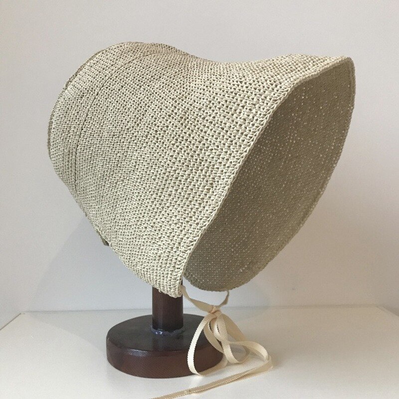 Forårssommer loli halmhat rejse ved havet skygge raffia hæklet hat kvindelige solhat hatte til damer turban hat