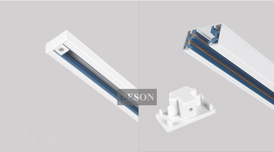 3 fils 2 Circuit L forme lumière rail de voie connecteur aluminium piste accessoires éclairage système de voie composants noir blanc DHL