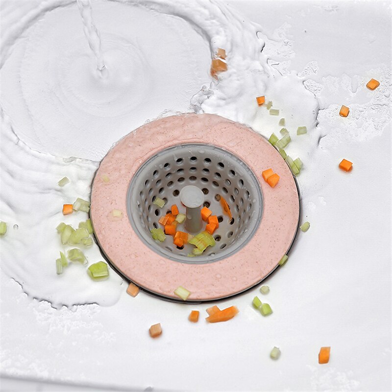 Køkkennetvaskfilter afløbsvask filter plast silikone køkken mad ris vaskeprop badekar hårsilterfilter