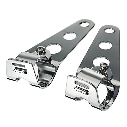 28mm-43mm Motorrad Zubehör Motorrad Scheinwerfer Montage Halterung Erzähler Gabel Klemme Kopf Lampe Halfter Für Harley: Chrom