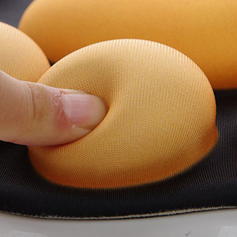 3D gioco topo pad in silicone Zampa di Gatto Zerbino di Resto di Polso di Gomma Piuma di Memoria comfort Mousepad Del Fumetto Zampa di Gatto Del silicone anti-Antiscivolo Ergonomico