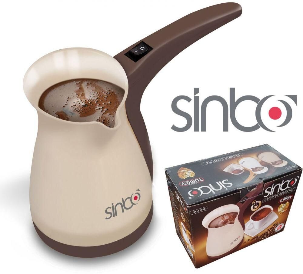 Turkish Coffee Machine Electric Sinbo Coffee Espresso Cappuccino Easy Portable Fast Wired 1000W 0.4L 5 Cups Capacity