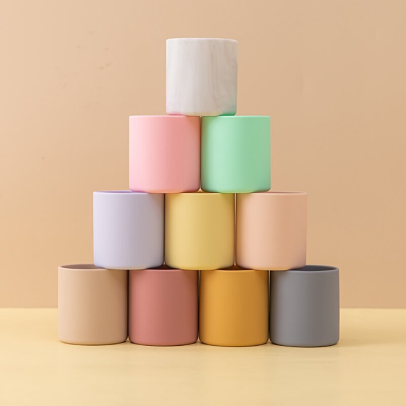 10 stuks baby siliconen beker voedselveilige siliconen voedingsbeker baby peuter kinderen servies drinkbeker bpa-vrij hittebestendig: Willekeurige beker