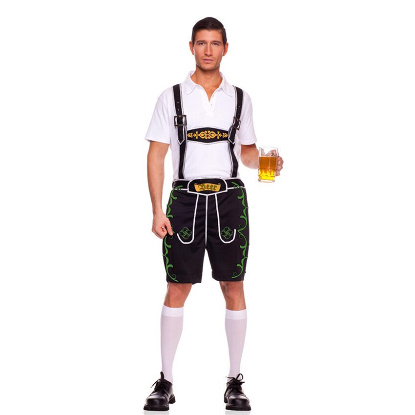 Oktoberfest Kostuum Mannen Halloween Kostuums Voor Mannen Duitse Bavaria Bier Festival kostuum Mannelijke Traditionele Party Fancy Dress: Army Green / M