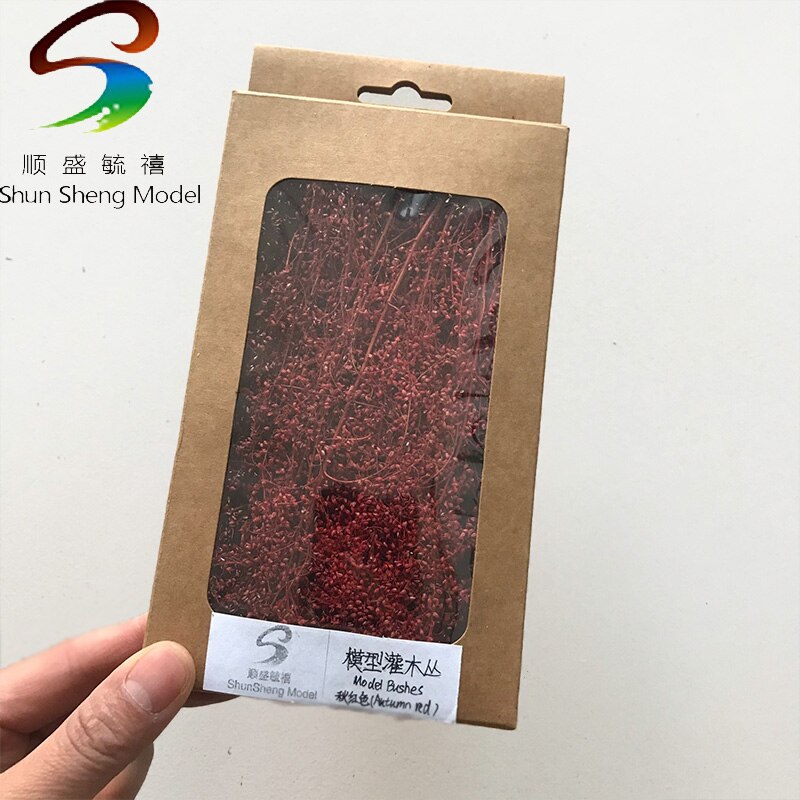 Products DIY Model Bush HO scale minitary Model grass scene landscape different colors For Model: Autumn red