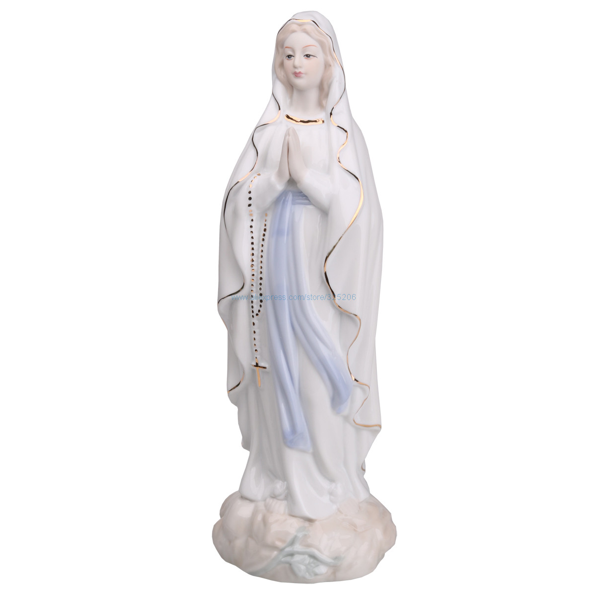 Statue de la vierge marie et des louches de prière, Sculpture en céramique, décor catholique, 30cm, 11.8 pouces, nouveauté