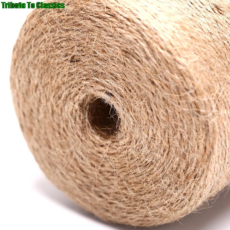 1Roll Natuurlijke Jute Touw Jute String Hennep Touw Party Wedding Wrapping Cords Discussie Diy Scrapbooking Bloemisten Craft Decor