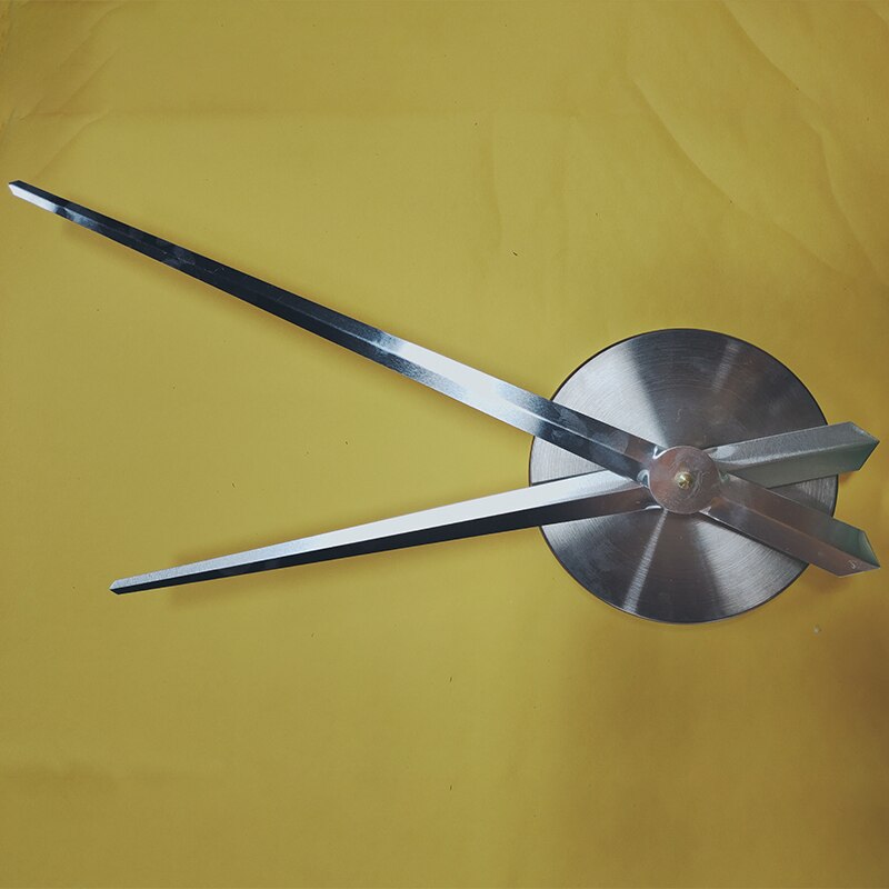 Conjunto de reloj de pared DIY para decoración del hogar, accesorios de repuesto para manos y funda de acero inoxidable, gran movimiento de: Silver