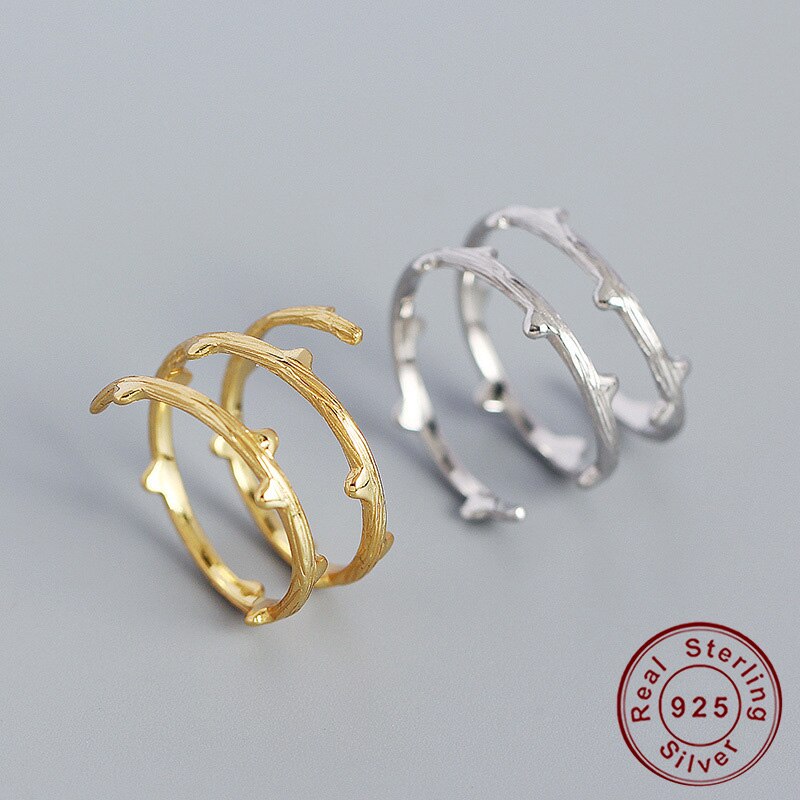 Gold spiral rings for women , 925 sterling silver chips, stackable rings, minimalist dainty jewelry, hypoallergenic jewelry