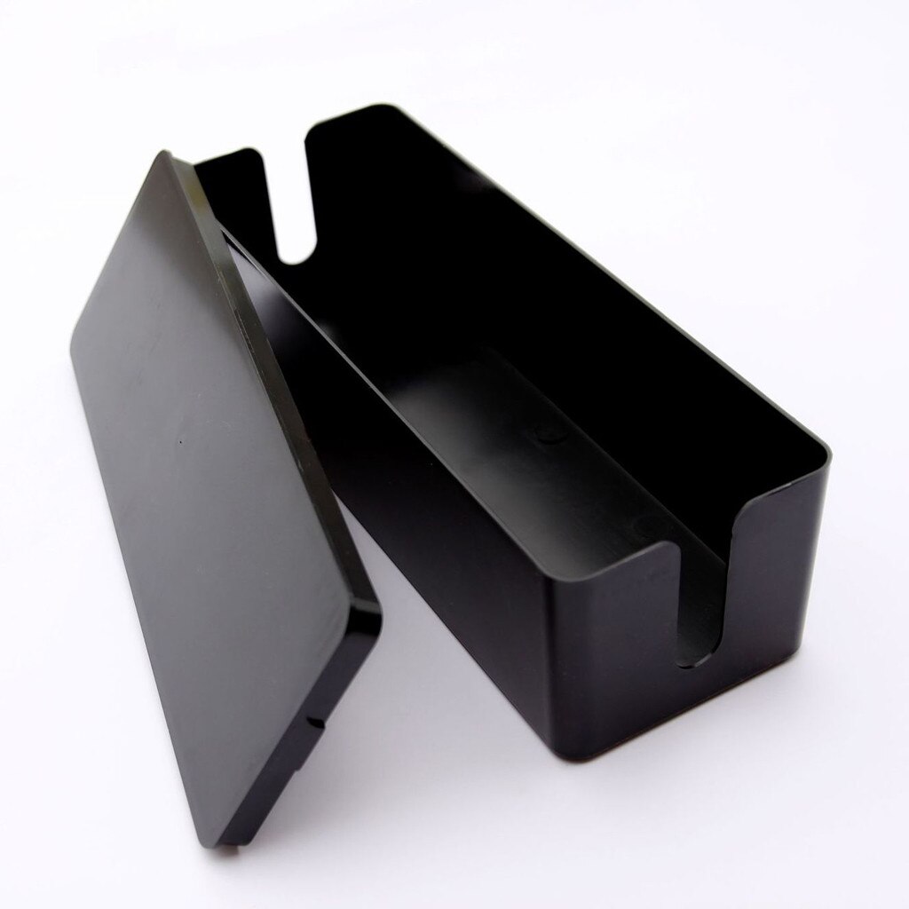 Wireless Wifi Router Box Wood-Plastic Wall Plastic Cable Storage Box Case Power Strip Wire Management Socket Tidy Organizer Plug: Default Title