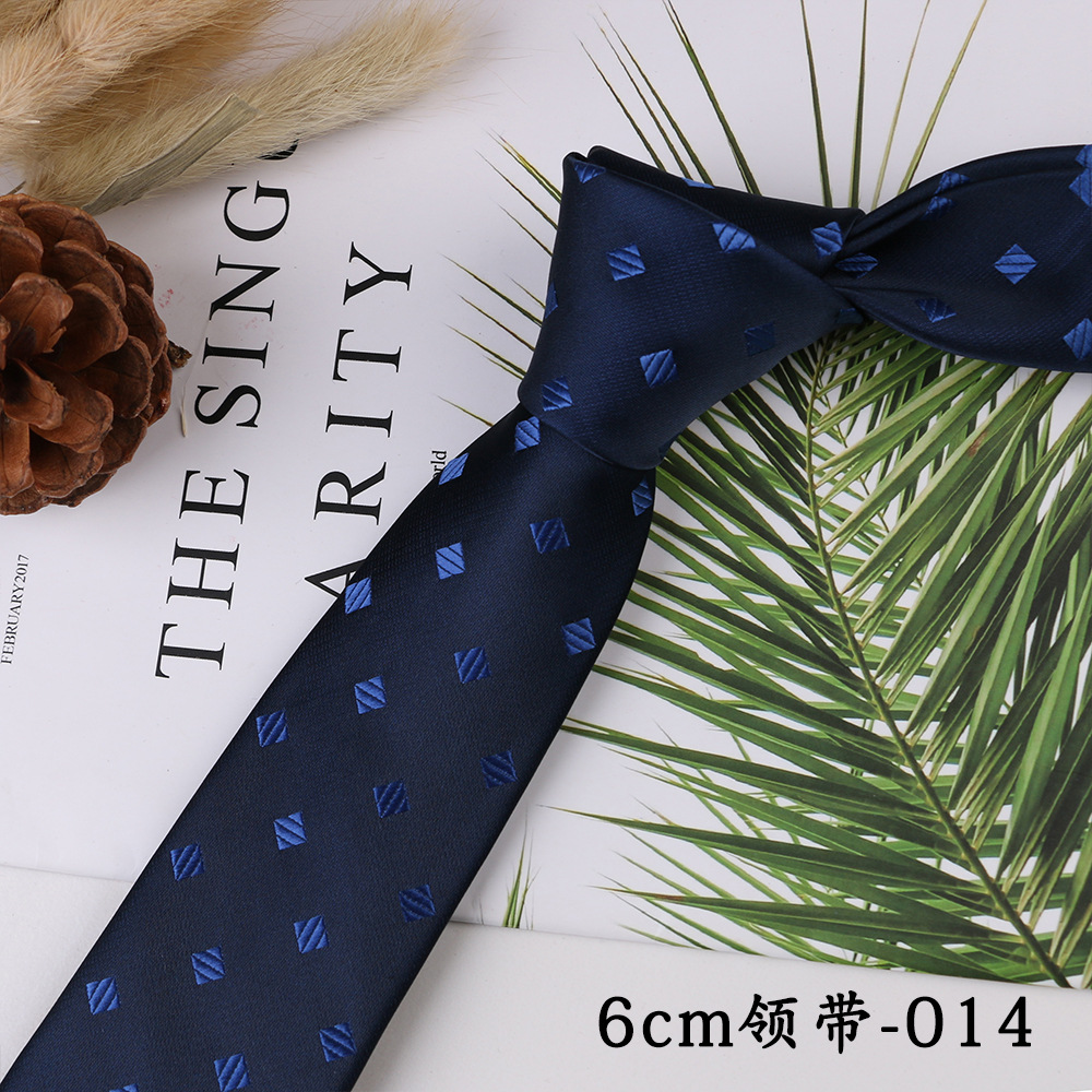 Cravatte sottili alla moda da 6 cm Cravatte classiche da uomo a righe scozzesi floreali Blu vino Cravatte da sposa Cravatte da uomo in poliestere intrecciato jacquard: marrone