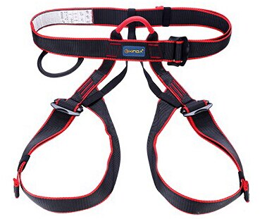 XINDA Sports de plein air harnais escalade demi-corps harnais taille soutien sécurité ceinture de sécurité équipement de protection: Black