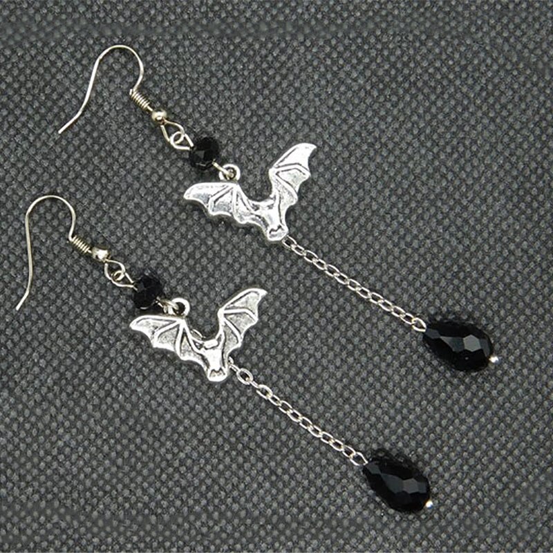 Red bat earrings, Silver Bat Jewellery VAMPIRE BLOOD BAT earrings, black Blood Bat Pendant, Pendant, Halloween, Gothic Emo