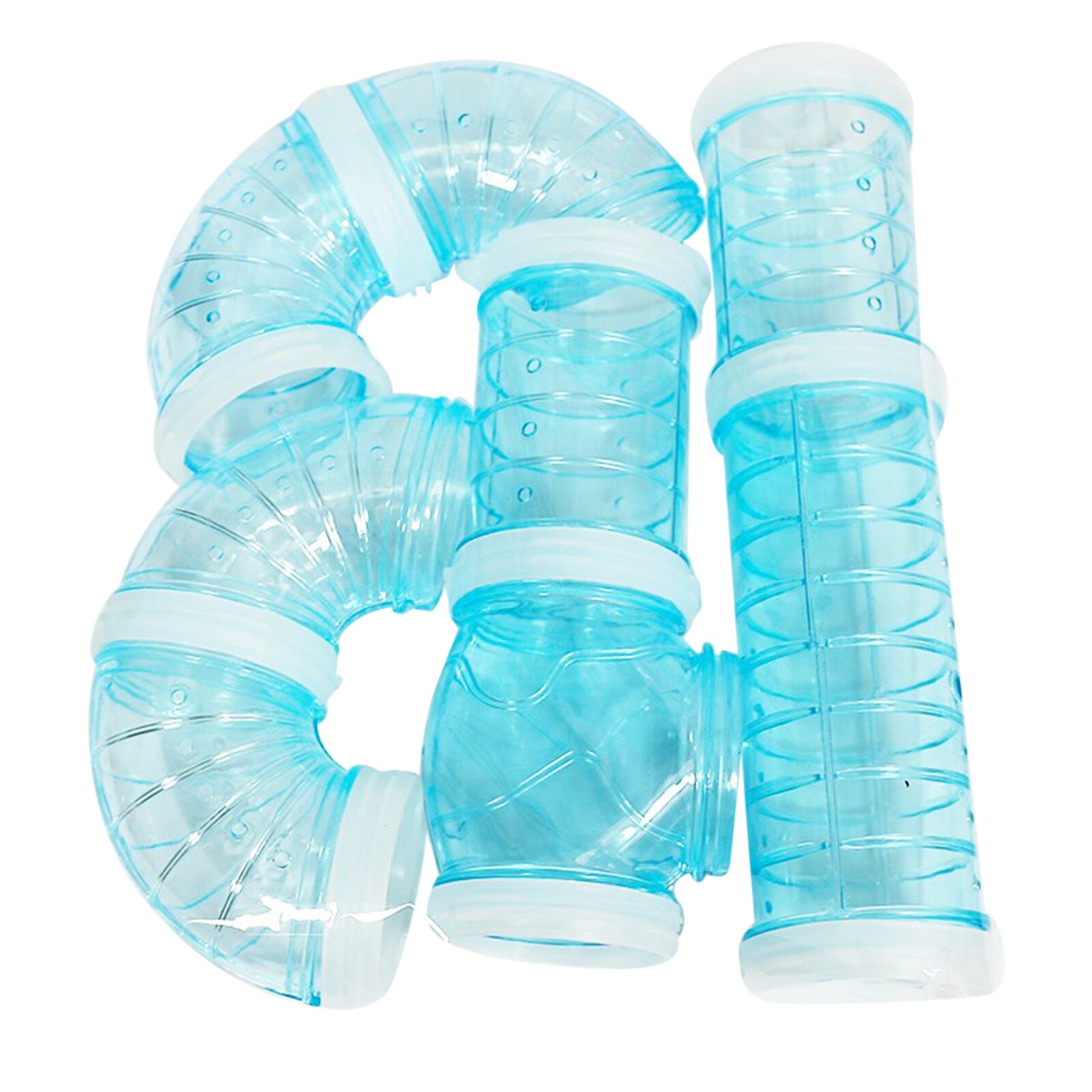 Túnel de tubería externo para animales pequeños, accesorios para jaula, suministros para mascotas, juego de tubos para hámster, accesorios para ampliar el espacio y hacer ejercicio: Blue