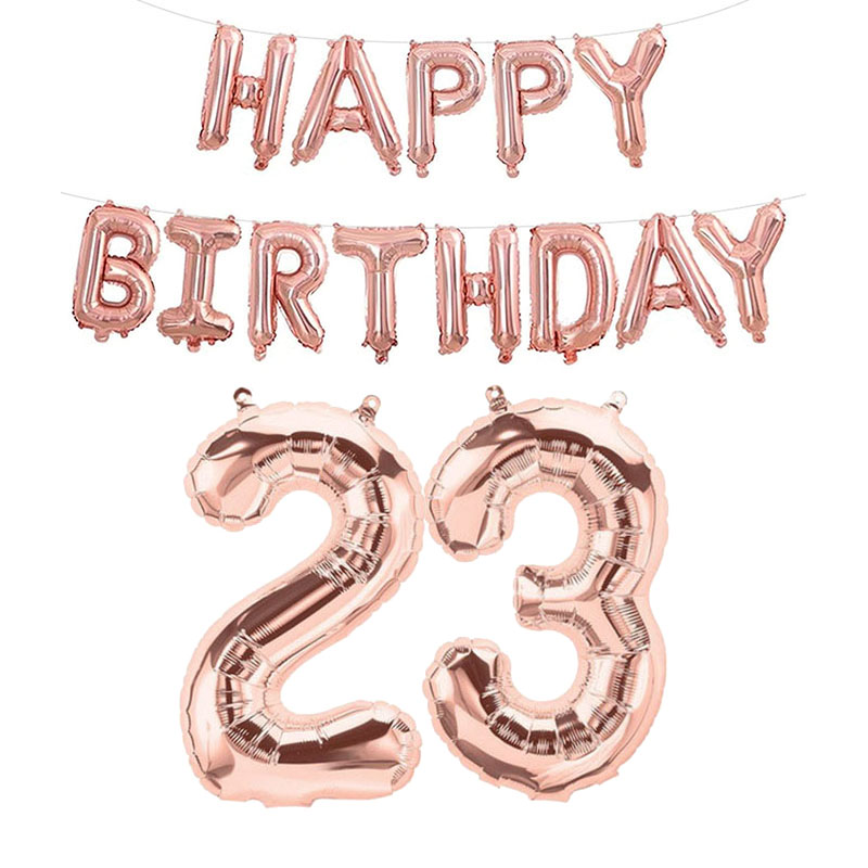 Globos de aluminio con números de feliz cumpleaños de oro rosa, decoraciones para fiestas para niños y adultos, niño y niña 10 11 14 15 18 25 30 35 40 50 60 70 años: Verde claro