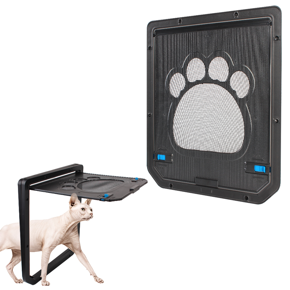 Veilige Outdoor Honden Katten Deur Venster Gate Huisdier Huis Voer Vrij Mode Mooie Tuin Afsluitbare Magnetische Scherm Installeren