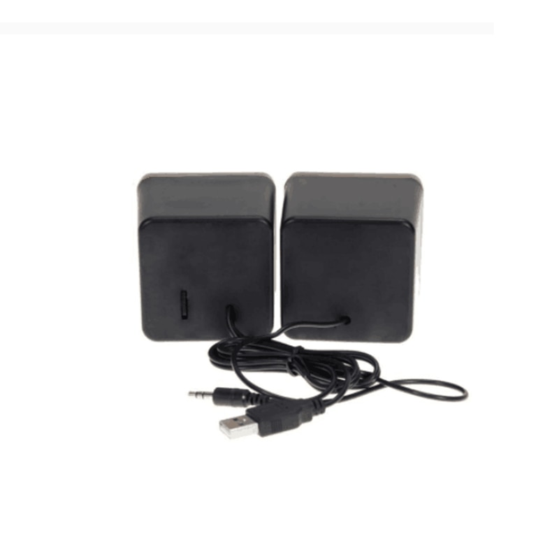 Portable Computer Speakers 2 Pcs USB Power Computer Speakers Stereo 3.5mm For Desktop PC Laptop Mini Wired Bass Sound Speaker