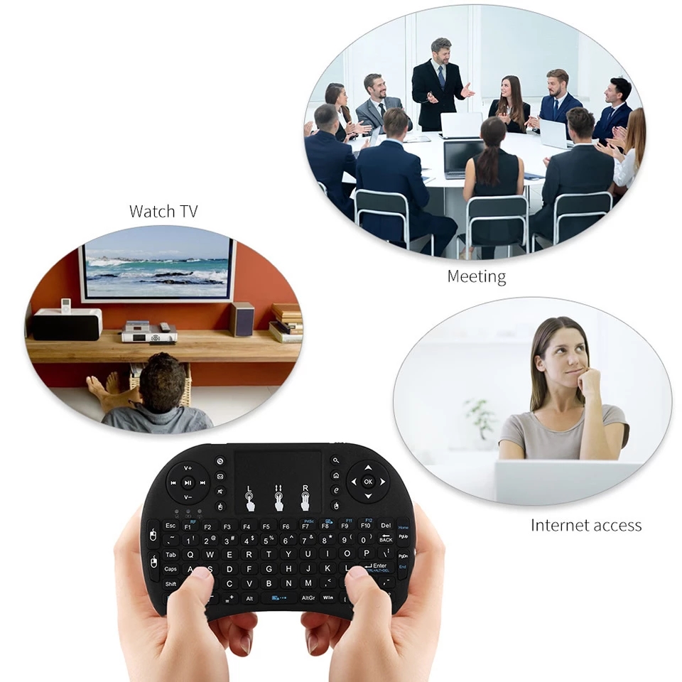 I8mini keyboard Russian English version 2.4GHz wireless keyboard air mouse with touchpad handheld operation and Android TV box
