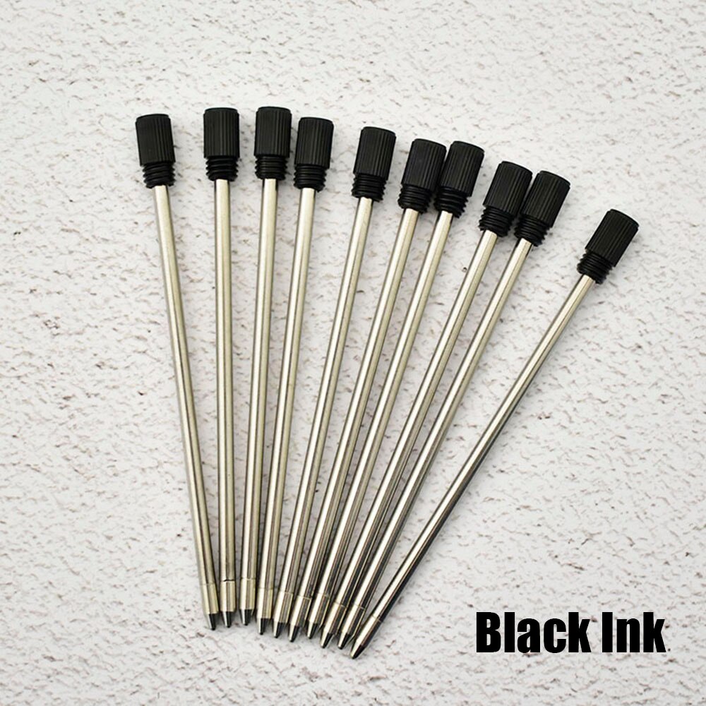 10 pz/lotto Blu/Inchiostro Nero di Cristallo Del diamante Penna A Sfera in Metallo Penna di Ricarica per gli Studenti Penna A Sfera Asta Penna Ricariche 7 centimetri di Lunghezza