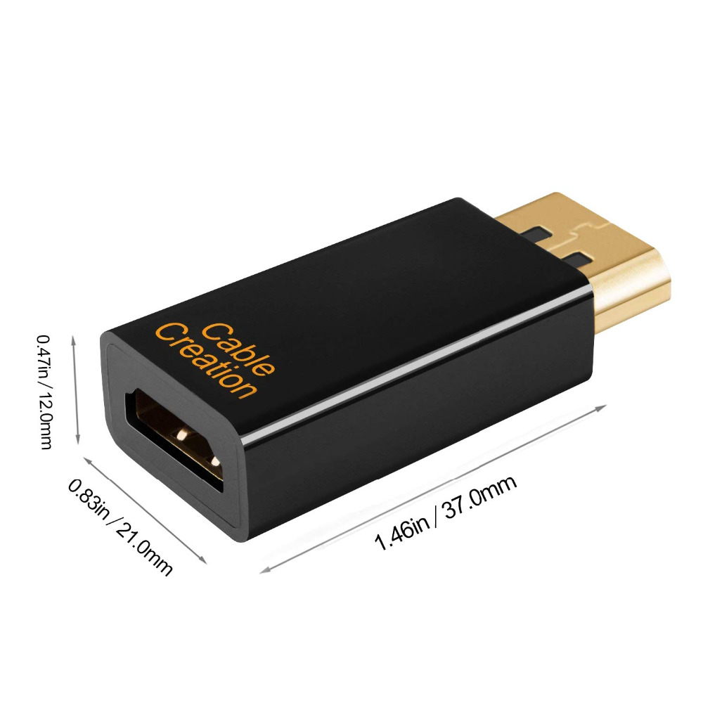 CableCreation Gold Plated Displayport to 1080P Converter Male to Female for 1080P 1.3V/1.4V, Black