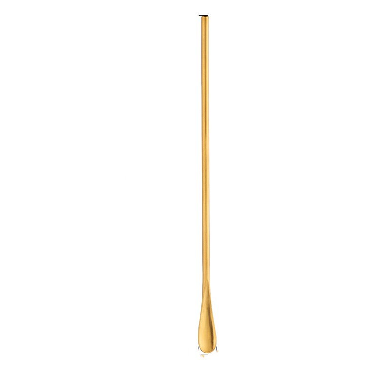 Stil rustfritt stål fargerike kaffescoops cocktail røreskje 13/22.5cm drink blandeskjeer for kjøkken kafé bar verktøy: Gull / S (13 x 1.3) cm