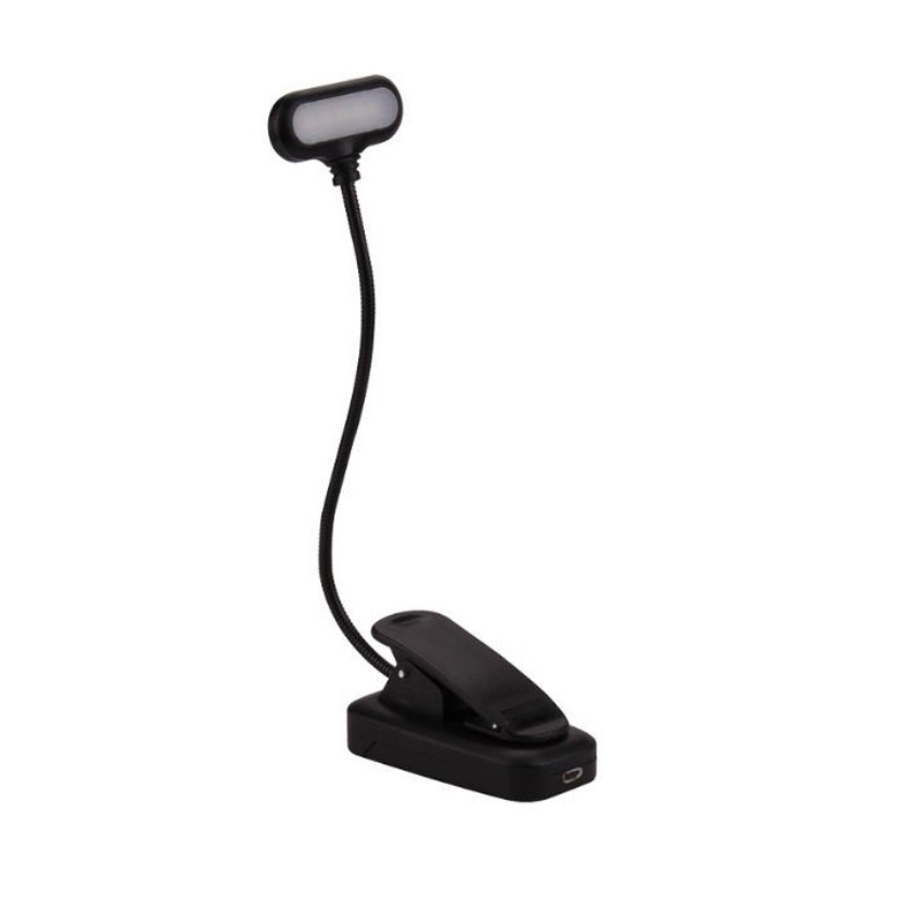 Oplaadbare boeklamp Dimmende leeslamp op 3 niveaus Daglicht Flexibel clip-on licht Boekleeslamp voor lezen in bed
