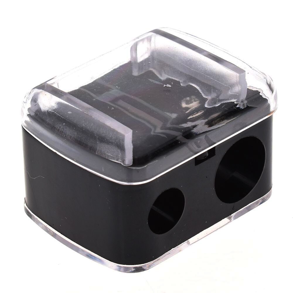 Precision 2 Holes Cosmetic Pencil Sharpener For Eyebrow Lip Liner Eyeliner Pencil School Office Supply