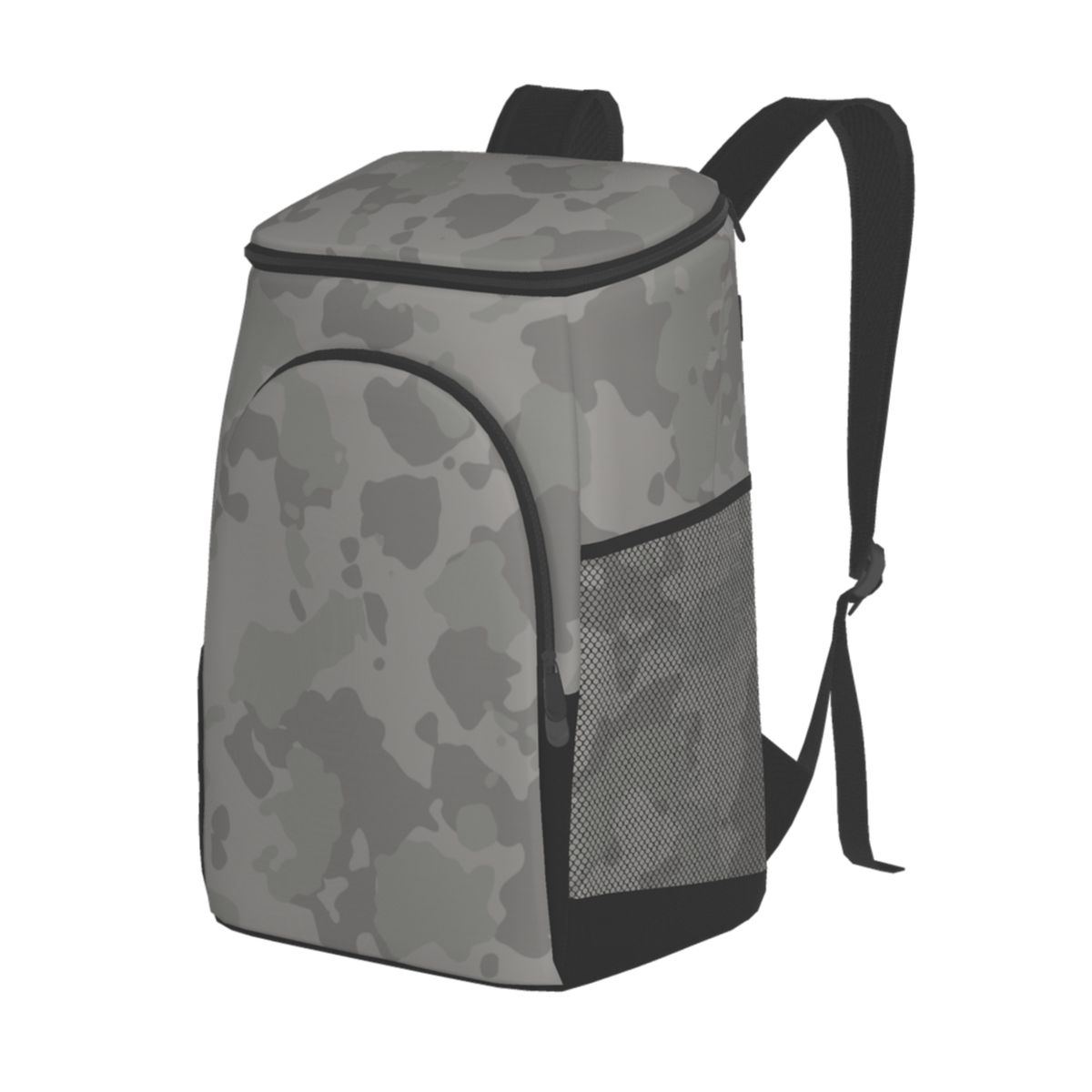 Camouflage 45 Cans Insulated Cooler Backpack Lunch Cooler Bag for Lunch Picnic Hiking Camping Beach Park Day Trips: Black 3