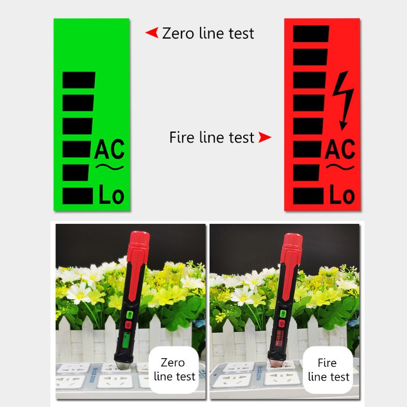 12-1000V Non-Contact Ac Voltage Detector Lcd Digitale Display Test Meter Electeic Pen Met Instelbare Gevoeligheid handige Volt Stic